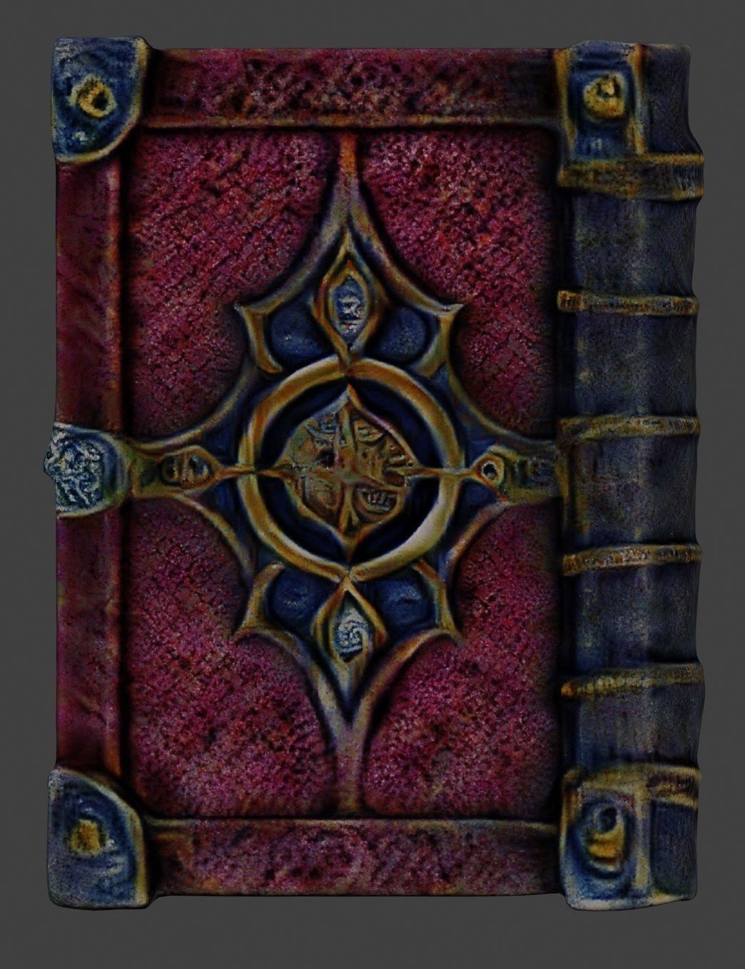 Realistic high quality magical spellbook - Book 3D model_14