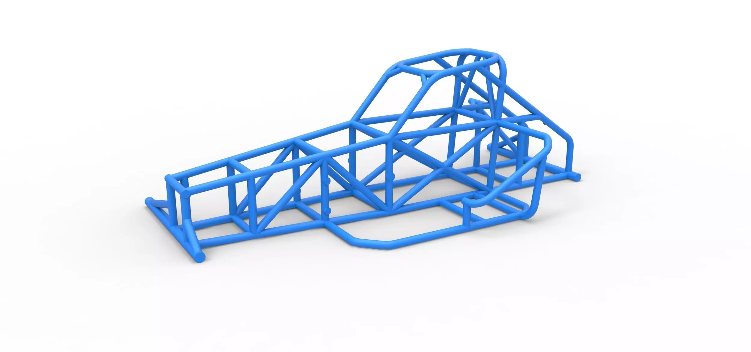 Frame of Supermodified front engine race car V2 Scale 1 to 25 3D print model_0