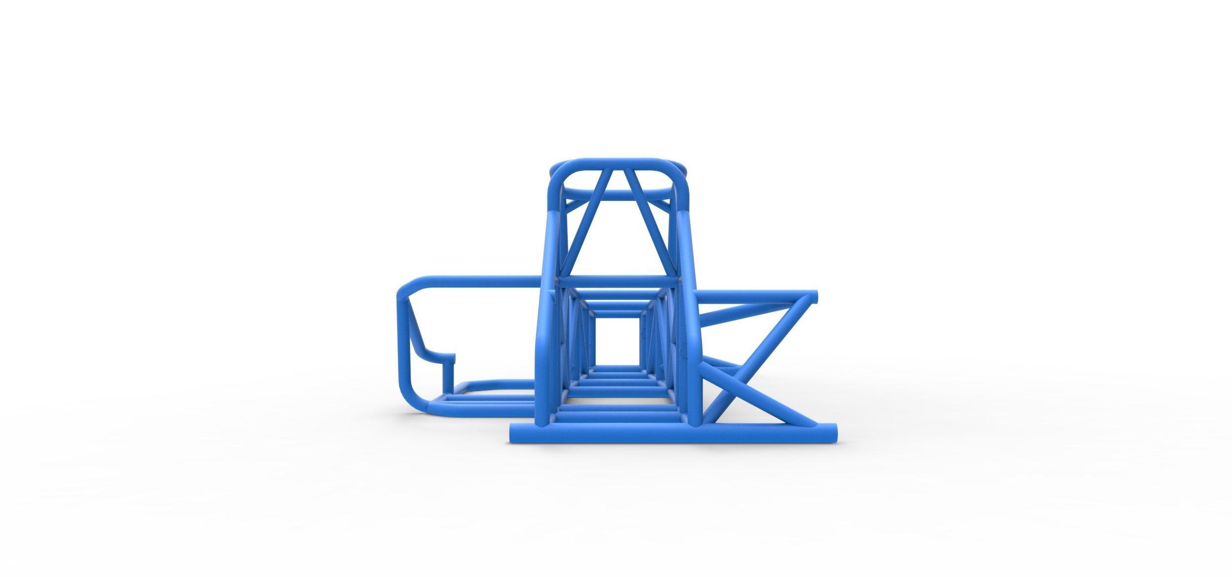 Frame of Supermodified front engine race car V2 Scale 1 to 25 3D print model_10