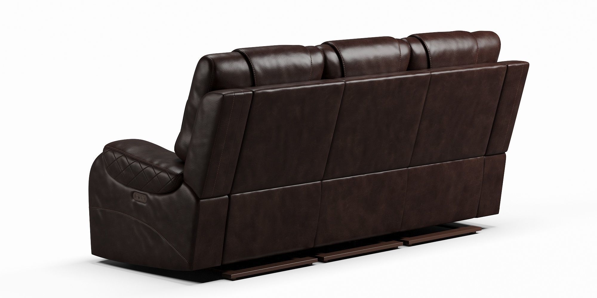 Sandia Leather Power Reclining Sofa Chair Recliner Armchair 3D model_2