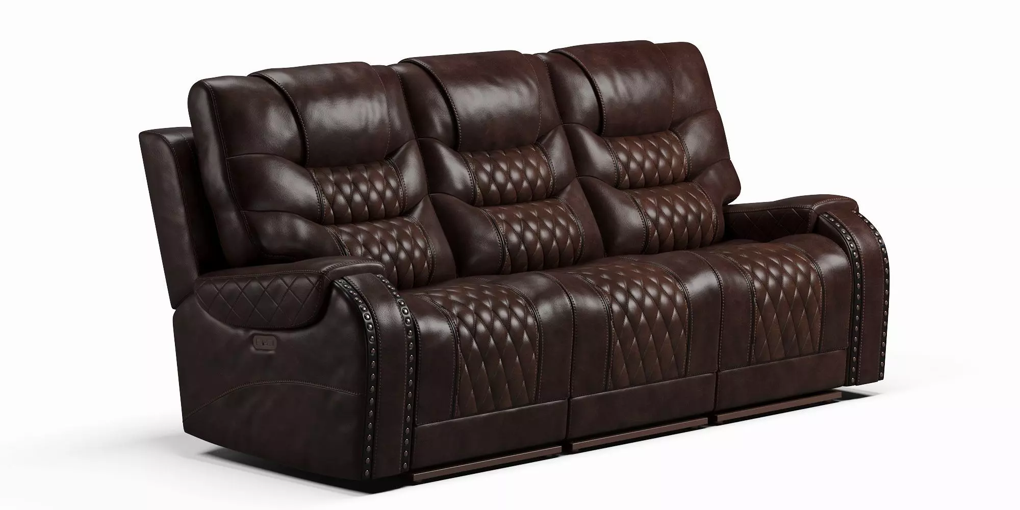 Sandia Leather Power Reclining Sofa Chair Recliner Armchair 3D model_0