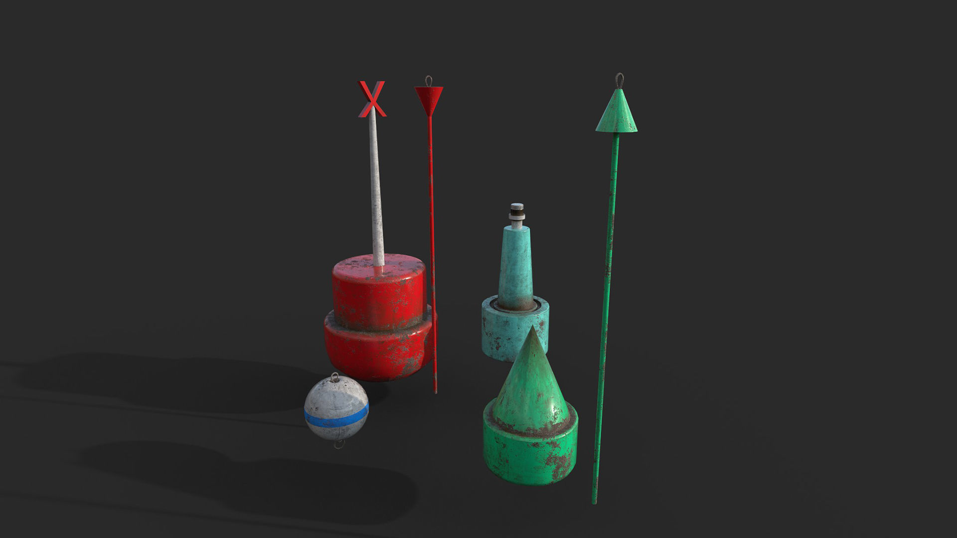 Buoy Pack 01 - VR AR Ready Game Asset - Foundation Studios Low-poly 3D model_10