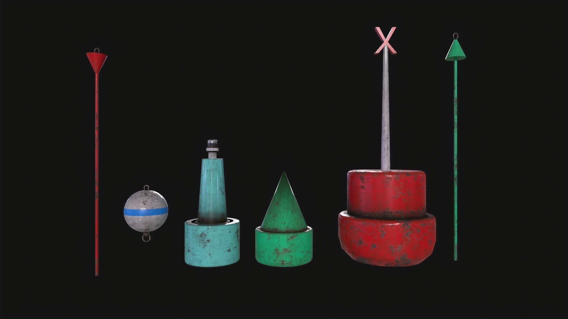 Buoy Pack 01 - VR AR Ready Game Asset - Foundation Studios Low-poly 3D model_12