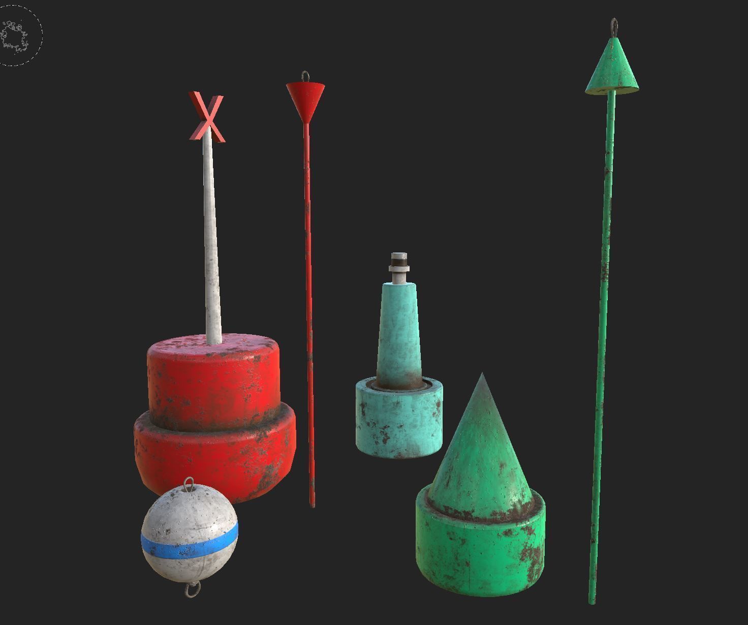 Buoy Pack 01 - VR AR Ready Game Asset - Foundation Studios Low-poly 3D model_6
