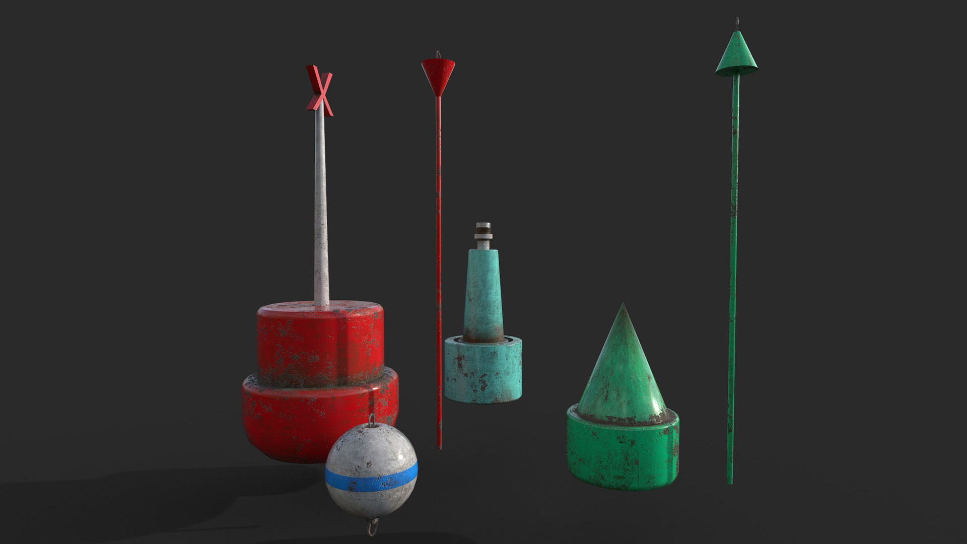Buoy Pack 01 - VR AR Ready Game Asset - Foundation Studios Low-poly 3D model_5