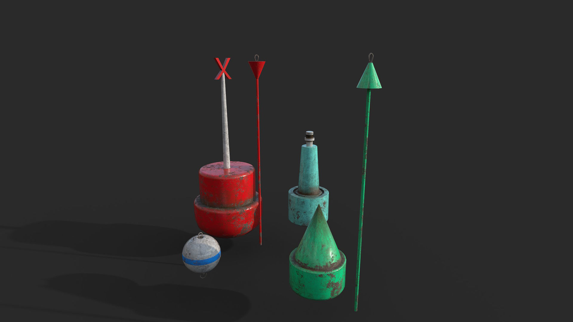 Buoy Pack 01 - VR AR Ready Game Asset - Foundation Studios Low-poly 3D model_4