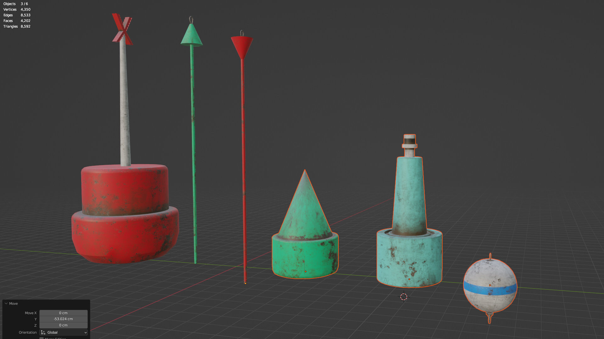 Buoy Pack 01 - VR AR Ready Game Asset - Foundation Studios Low-poly 3D model_3