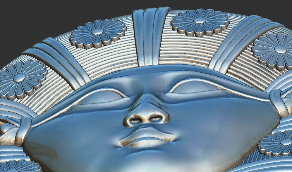Ancient Egyptian goddess Hathor relief 3d printable cnc model 3D print model_7