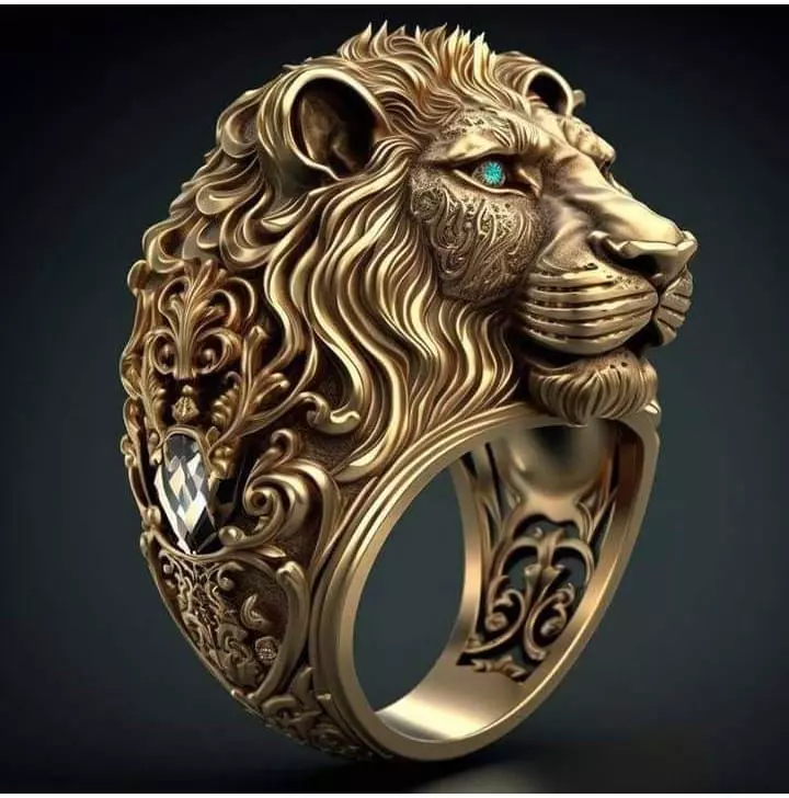 Lion Ring 3D print model