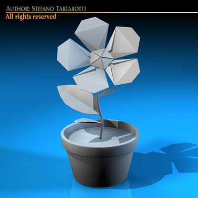 Paper flower 3D model_2