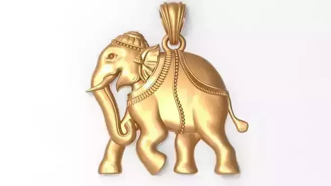 Hollow Elephant Necklace Charm Pendant animal jewelry 3D print model