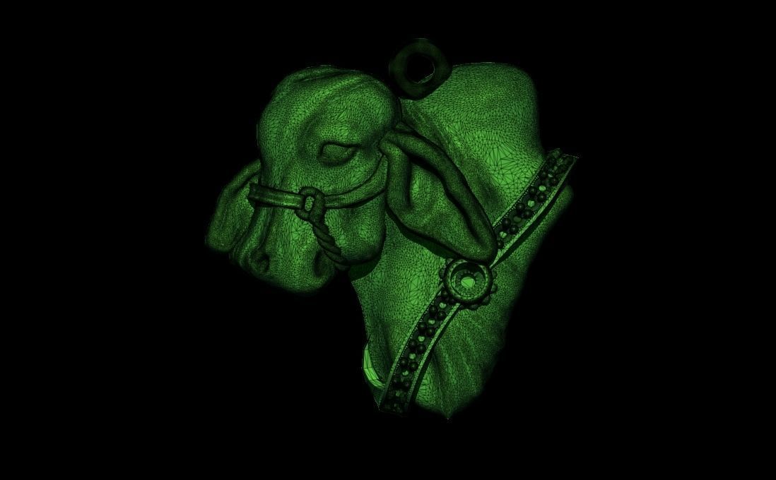 Cebu Brahman Bull Head  Pendant 3D print model_3