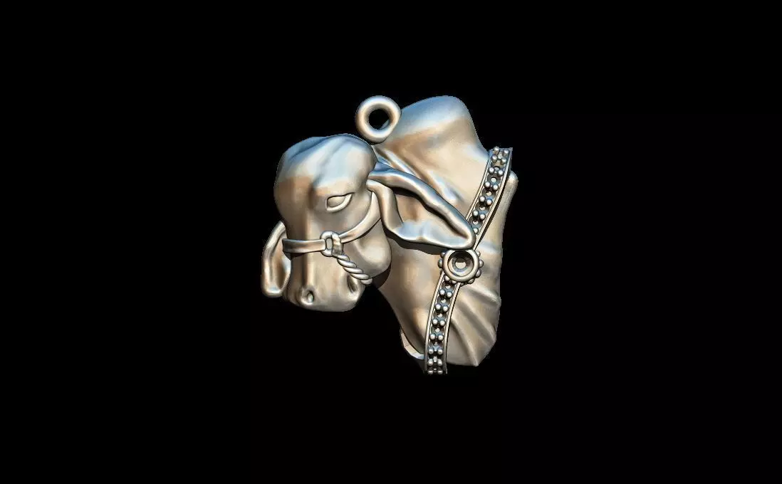 Cebu Brahman Bull Head  Pendant 3D print model_0