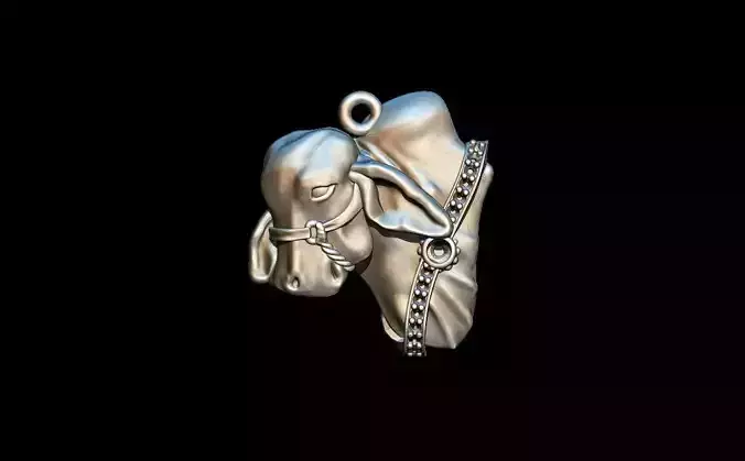 Cebu Brahman Bull Head  Pendant 3D print model