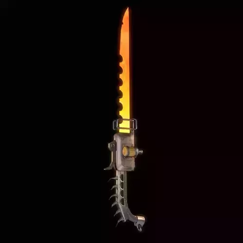 Induction blade Super-heated Low-poly 3D model