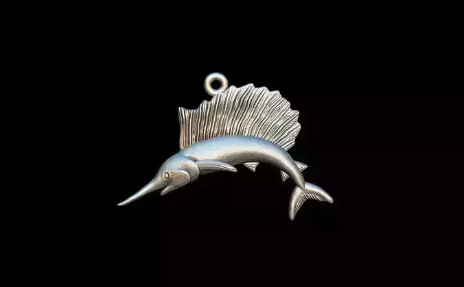 Marlin fish pendant