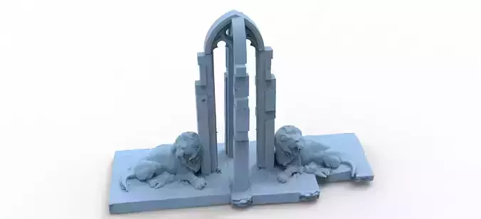 Narnian stone Aslan temple