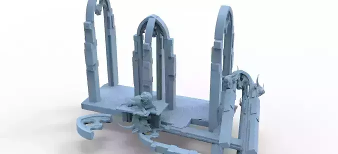 Stone table Ancient Ruins  