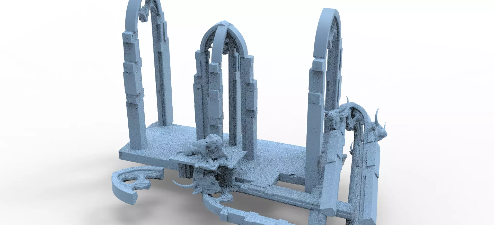 Stone table Ancient Ruins   3D model_0