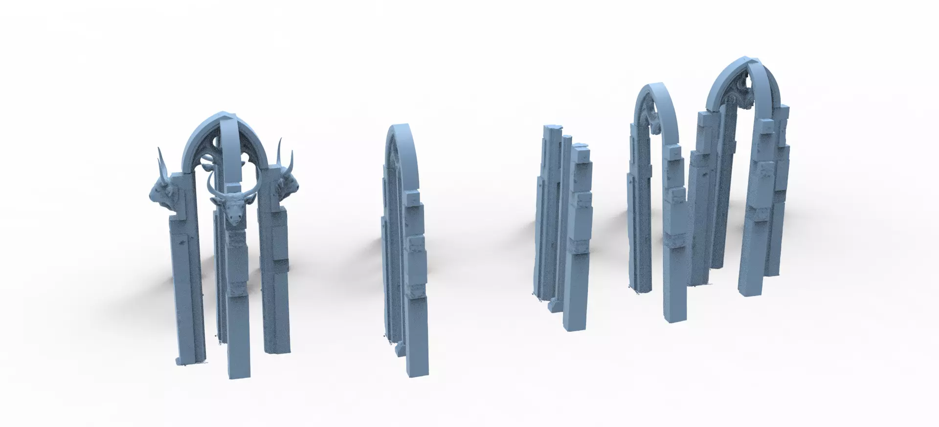 Aslan Stone table Ruins 4 versions  3D model_0