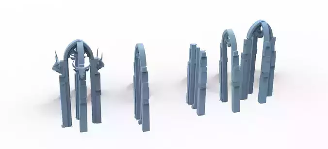 Aslan Stone table Ruins 4 versions 