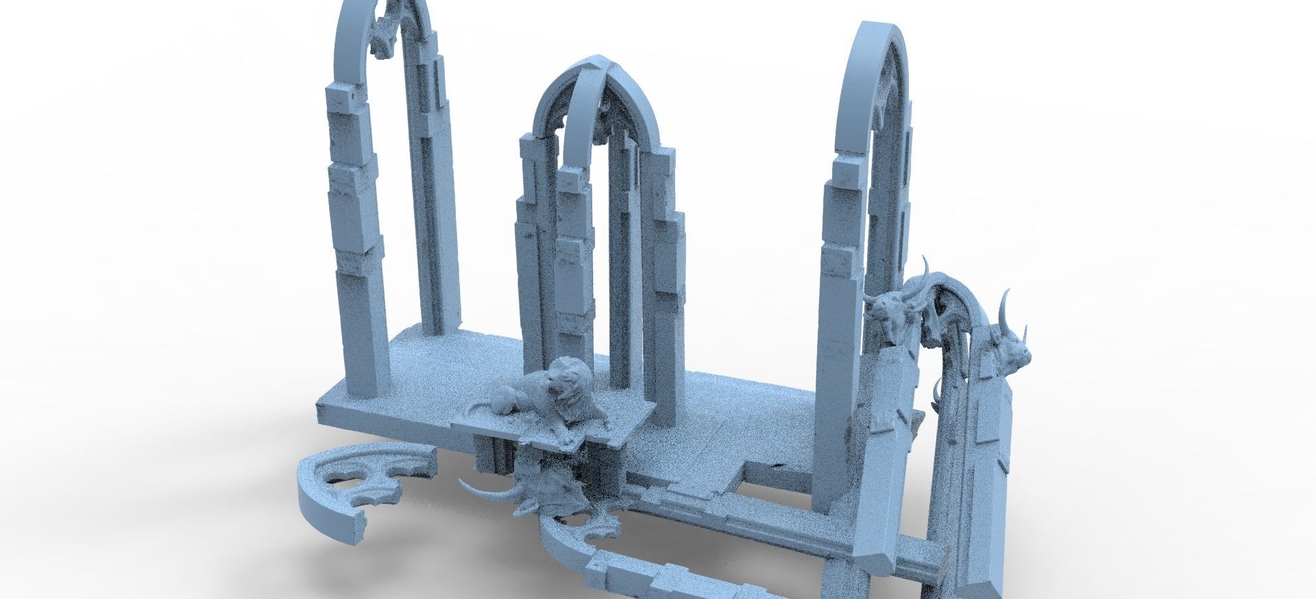 Aslan Stone table Ruins Collection full  3D model_6