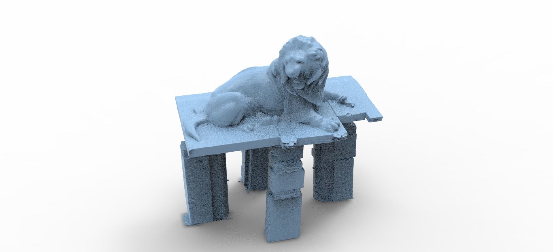 Aslan Stone table Ruins Collection full  3D model_7