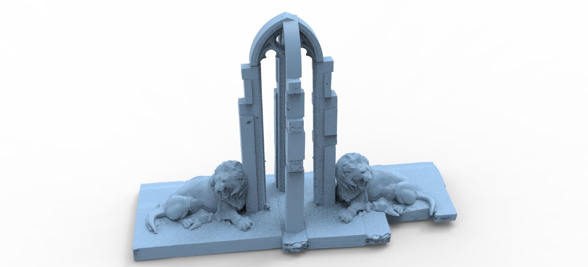 Aslan Stone table Ruins Collection full  3D model_2