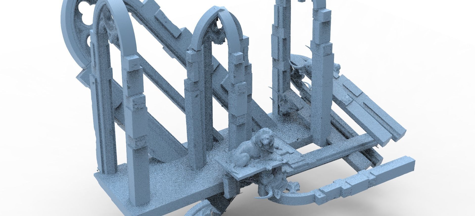 Aslan Stone table Ruins Collection full  3D model_1