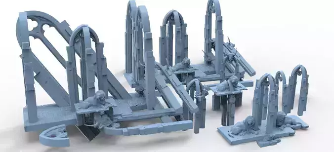 Aslan Stone table Ruins Collection full 