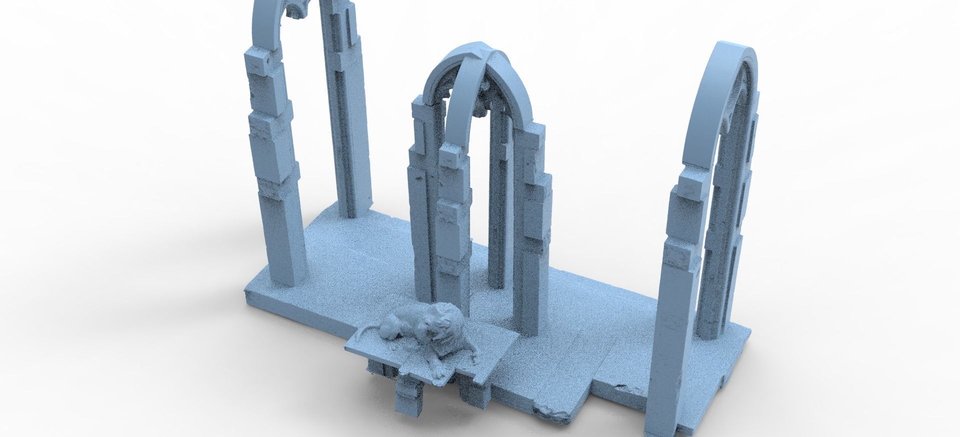 Aslan Stone table Ruins Collection full  3D model_14