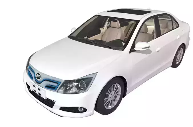 BYD EVNew Energy Vehicle with Interior Low-poly 3D model