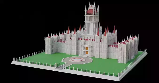 CASTEL FANTASY LOW POLY ready for unreal engine