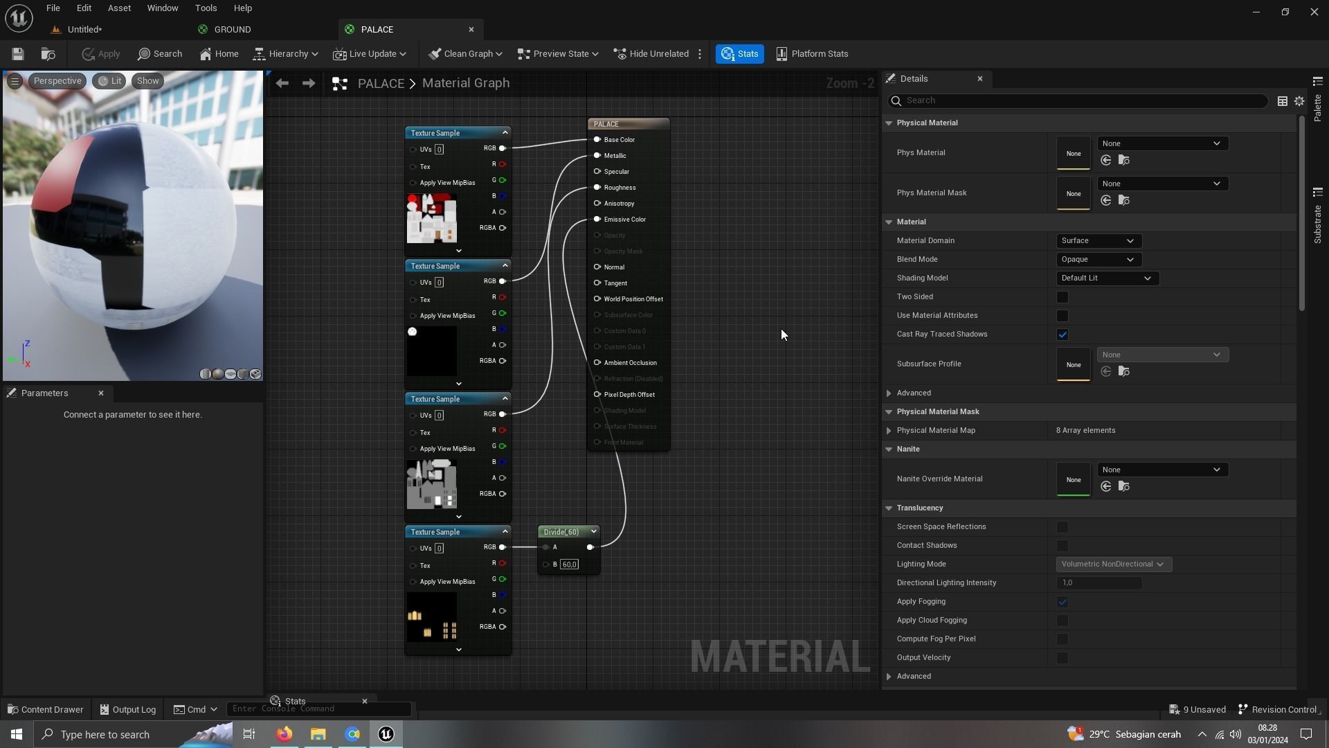 CASTEL FANTASY LOW POLY ready for unreal engine Low-poly 3D model_6