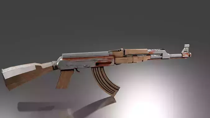 Lowpoly Game-Ready AK-47