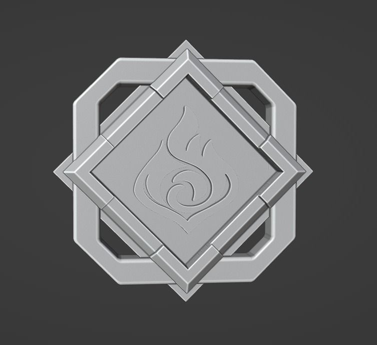 Printable Pyro Vision Genshin impact - Xiangling Cosplay 3D print model_8