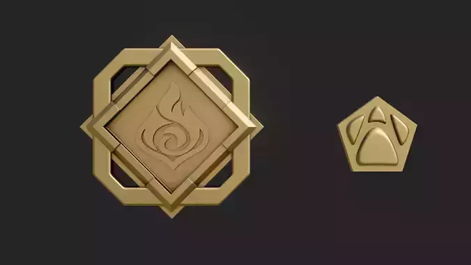 Printable Pyro Vision Genshin impact - Xiangling Cosplay