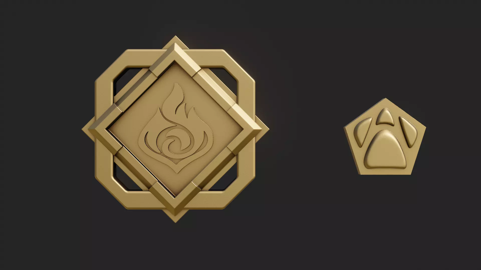 Printable Pyro Vision Genshin impact - Xiangling Cosplay 3D print model_0