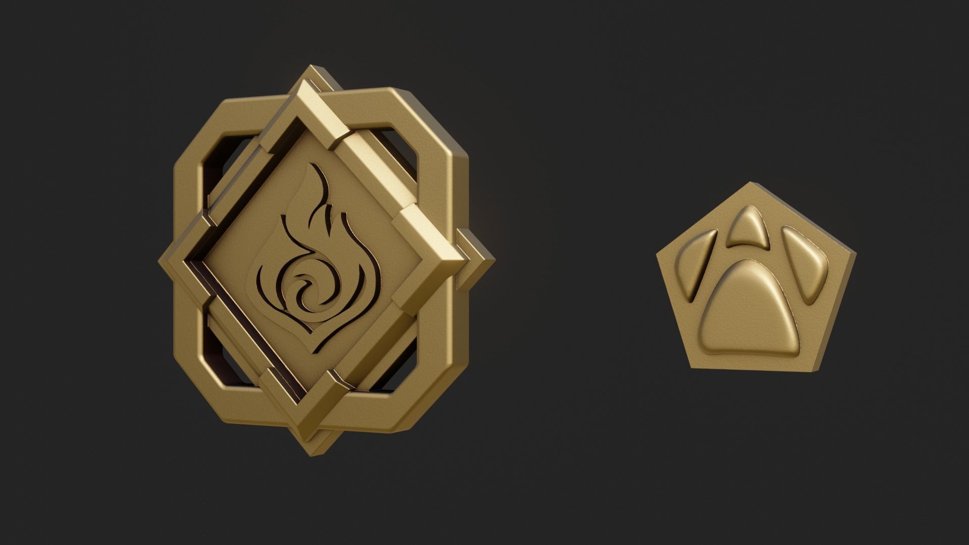 Printable Pyro Vision Genshin impact - Xiangling Cosplay 3D print model_5