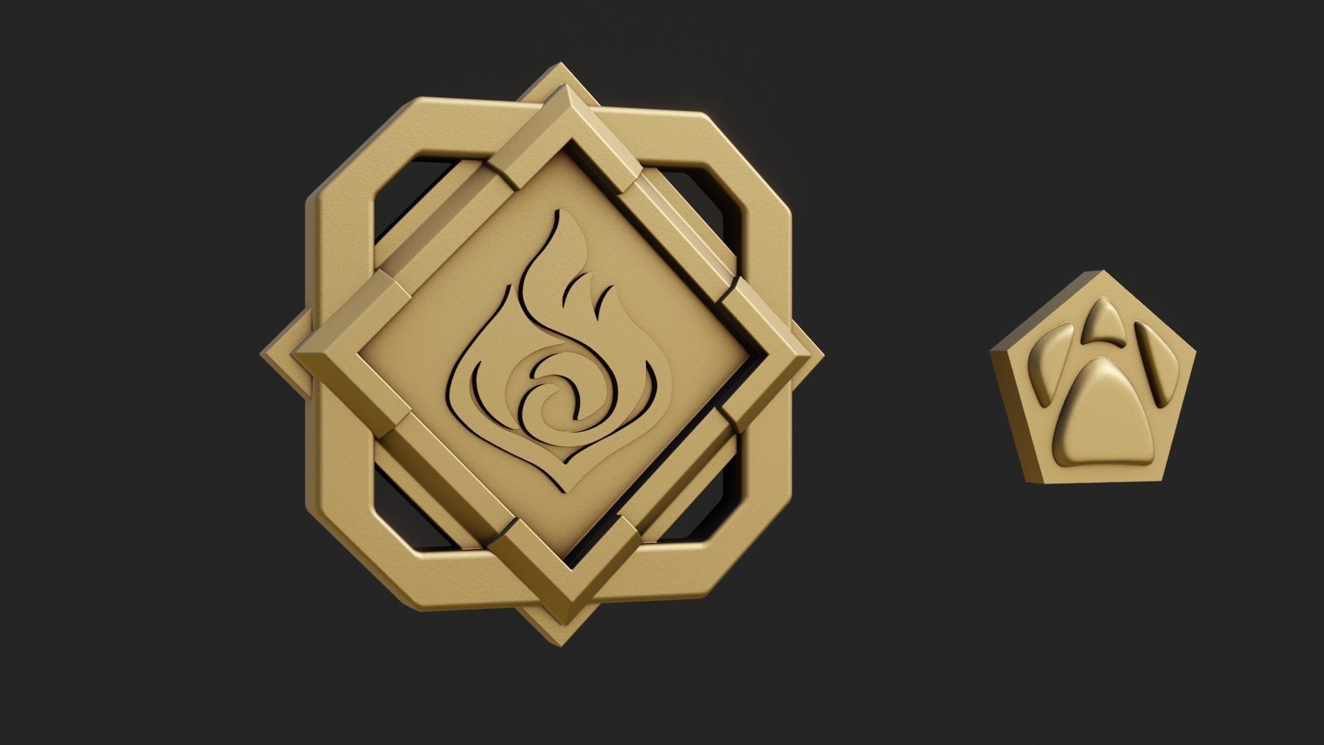 Printable Pyro Vision Genshin impact - Xiangling Cosplay 3D print model_4