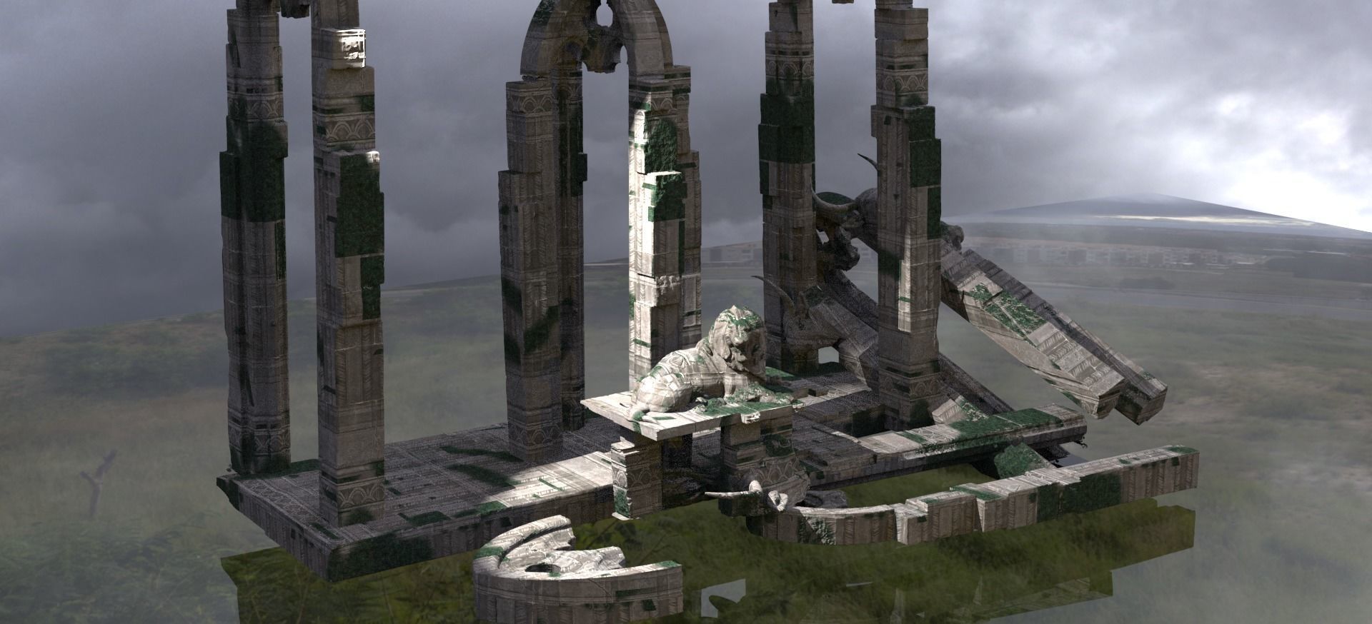 Narnian fortress ruins 3D model_6