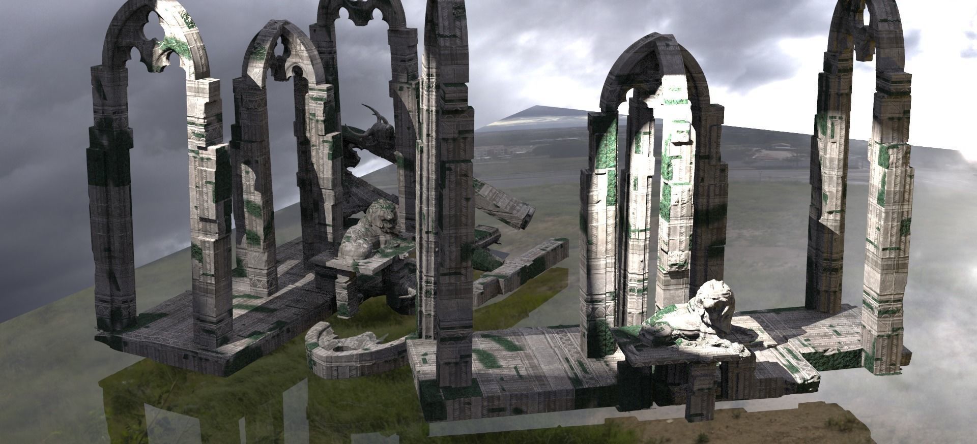 Narnian fortress ruins 3D model_3
