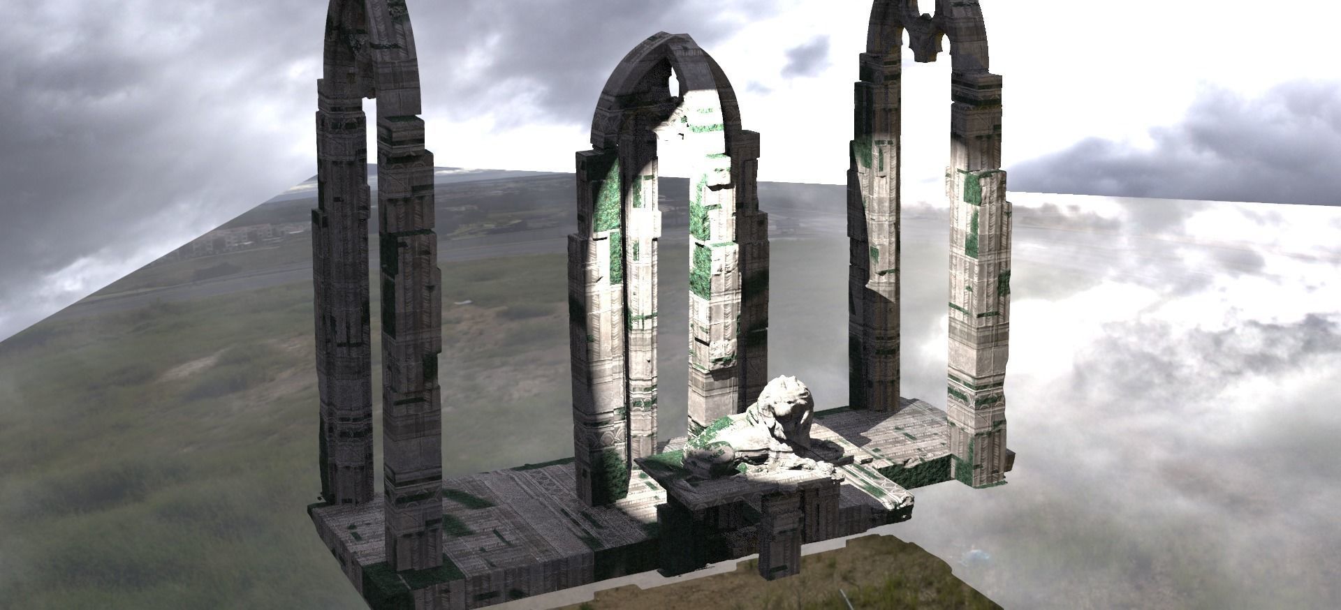 Narnian fortress ruins 3D model_4
