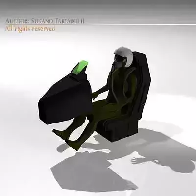 Fighter pilot 3D model