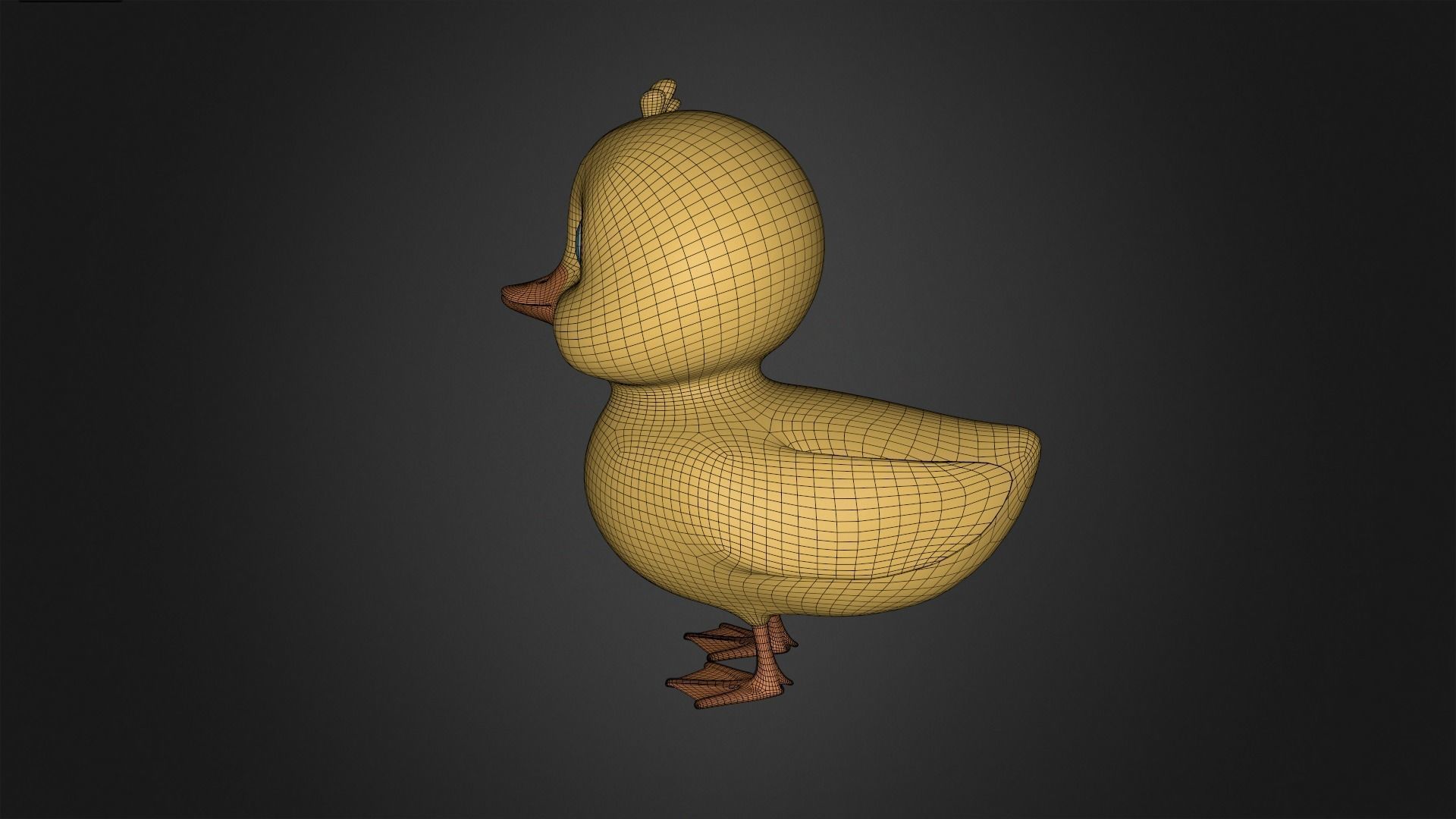 Asset - Cartoons - Animal - Duck Rigged 3D model_13