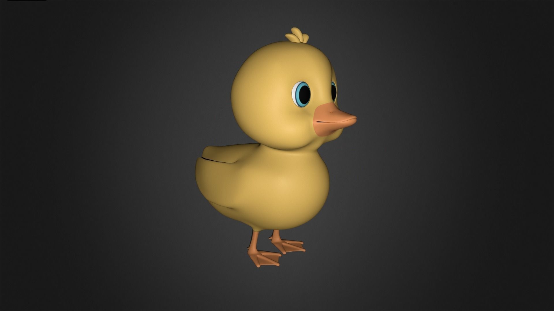 Asset - Cartoons - Animal - Duck Rigged 3D model_4