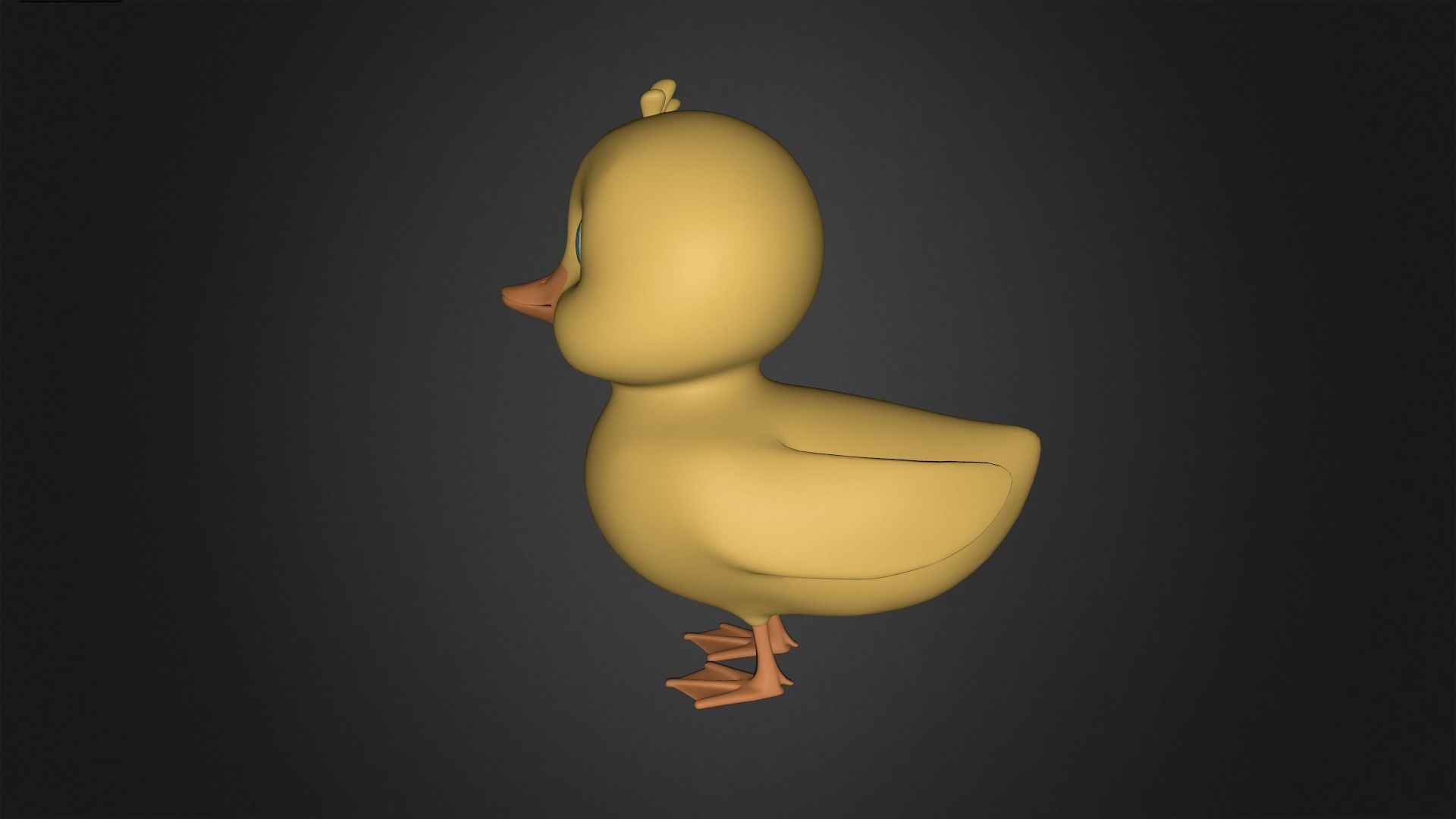Asset - Cartoons - Animal - Duck Rigged 3D model_12