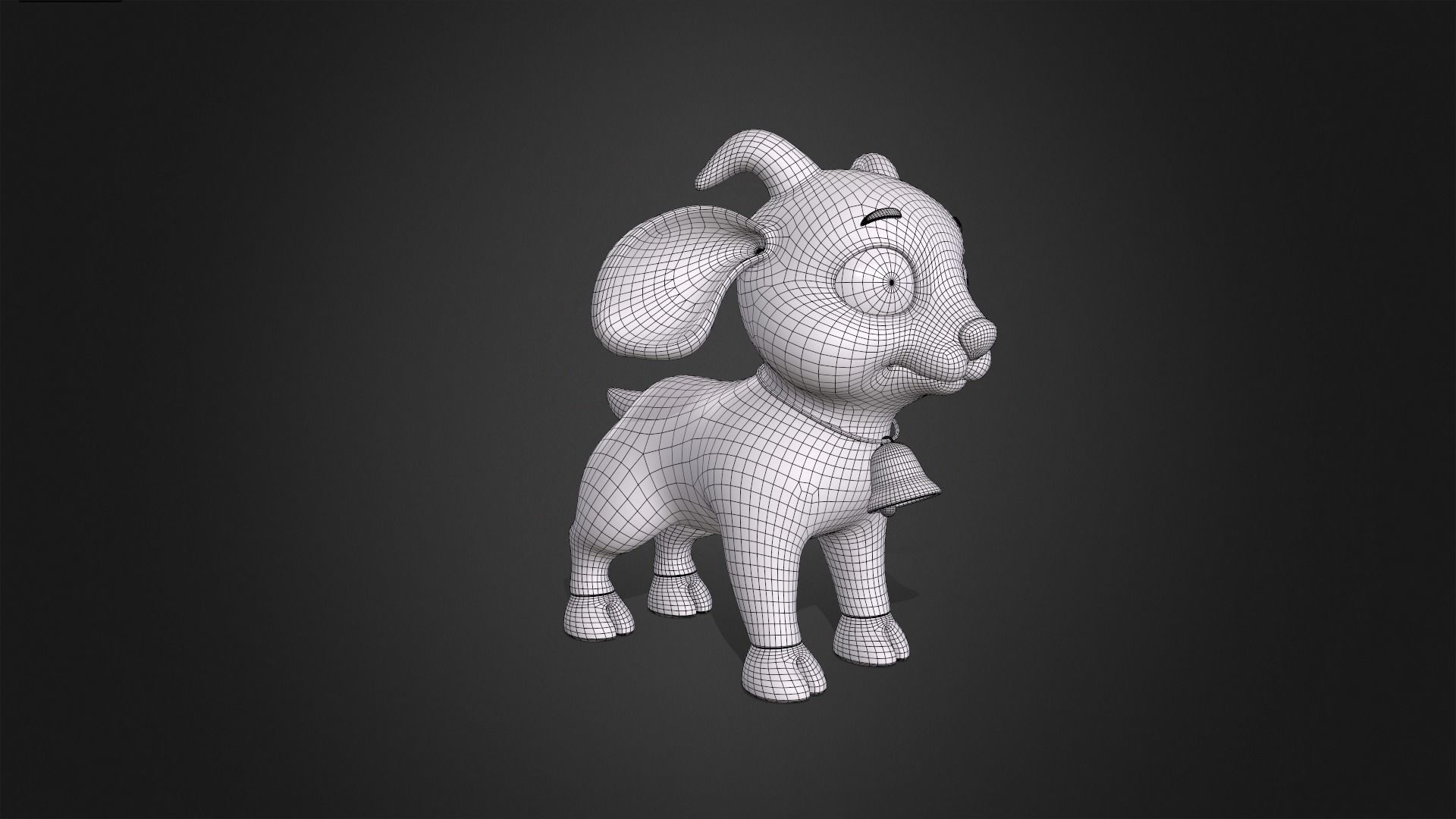 Asset - Cartoons - Animal - Goatling Rigged 3D model_10