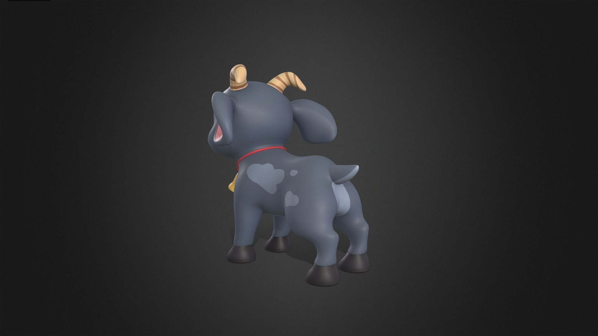 Asset - Cartoons - Animal - Goatling Rigged 3D model_6