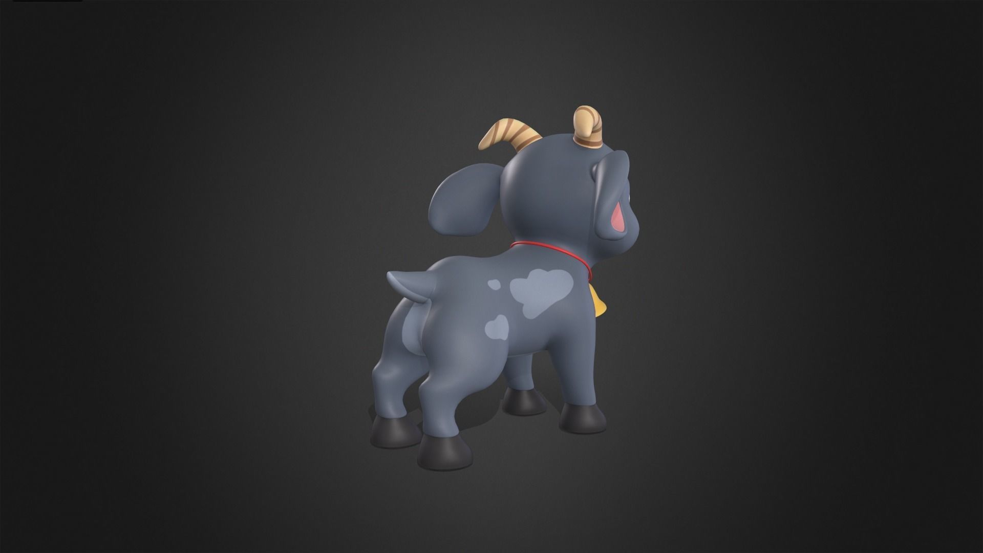 Asset - Cartoons - Animal - Goatling Rigged 3D model_4